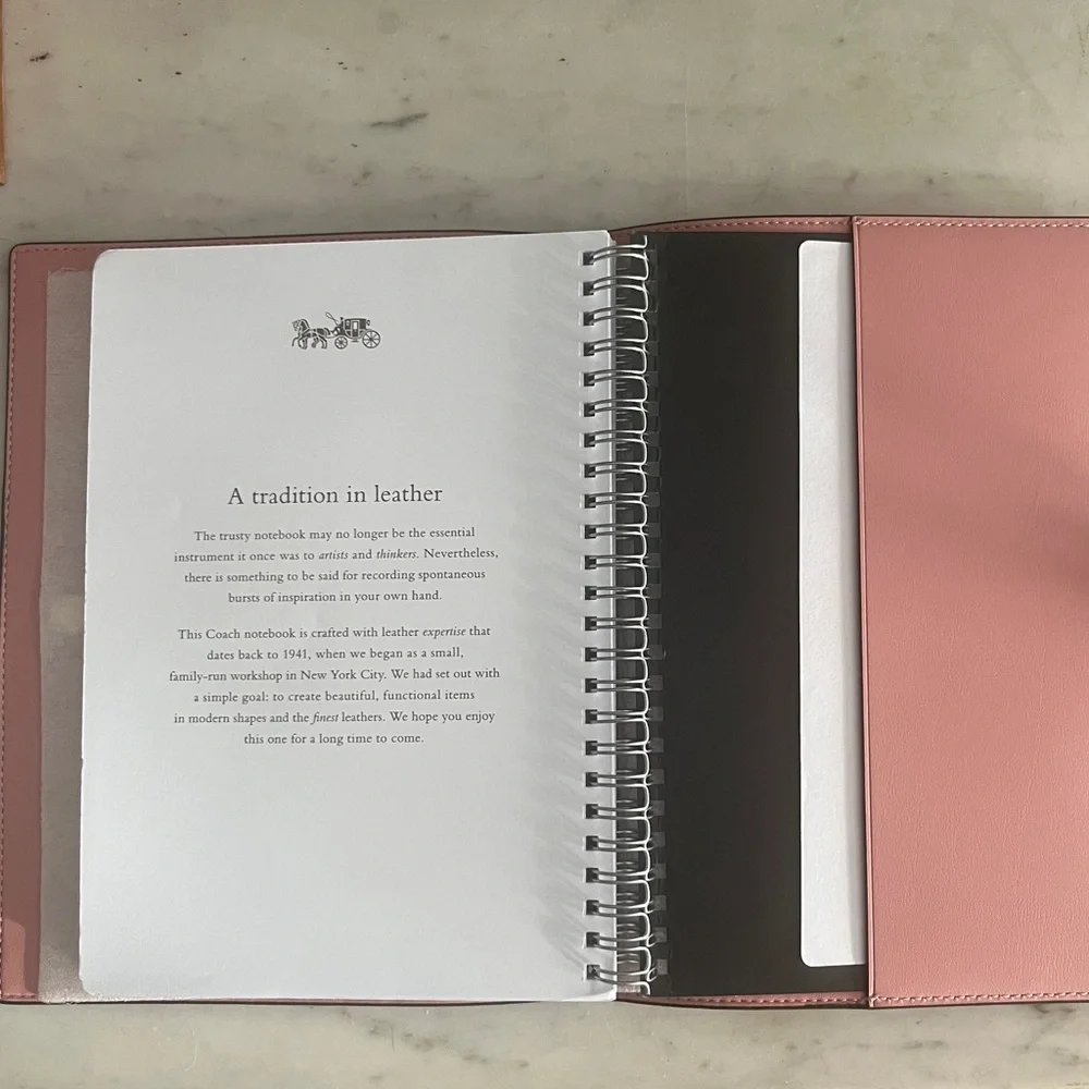Coach Pink Notebook
